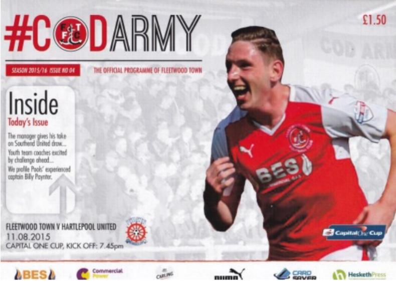 FLEETWOOD TOWN v HARTLEPOOL UNITED 2015/16 (LEAGUE CUP)